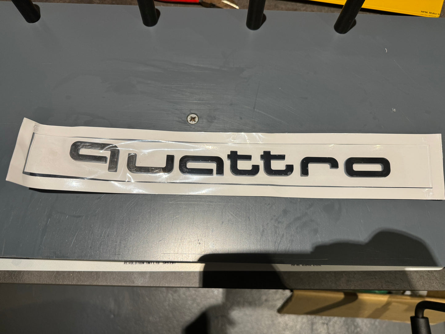 Audi Quattro front lettering